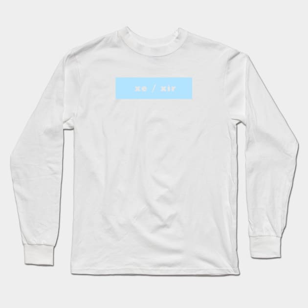 xe / xir - blue Long Sleeve T-Shirt by banditotees